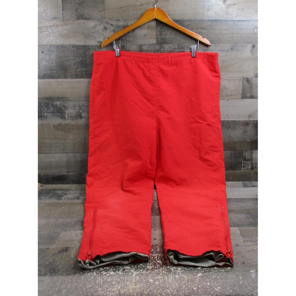 Eddie Bauer Pants Mens Large Red Gore-Tex Waterproof Ski Snow Shell Style 7843